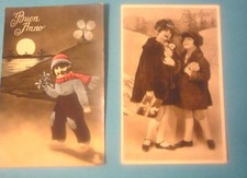 2 CARTOLINE BUON ANNO - BIMBE