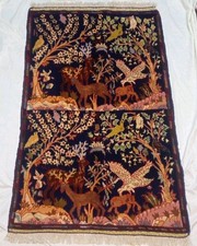 Tappeto Decorazione Animali Afgani Fatto a Mano Ottima Qualità Bellissimo Design 149cmx 92cm