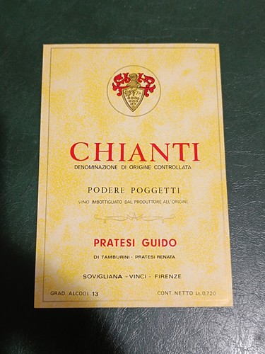Etichetta vino chianti - vino,