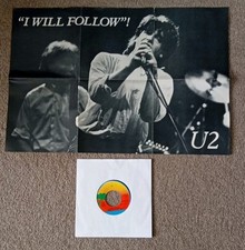 U2 - I WILL FOLLOW  7" VINYL SINGLE  POSTER SLEEVE  USA ISLAND RECORDS 