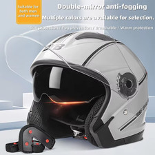 Casco Moto Doppia Lente Antiappannamento Quattro Stagioni