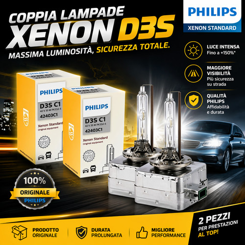 Coppia philips d3s lampade - d3s,