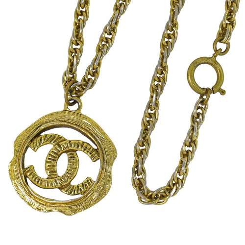 Collana chanel placcata - cc, oro