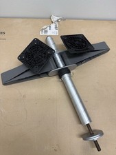 Knoll Sapper Braccio Doppio Monitor, 24 "Albero, Morsetto da Tavolo Profondo"