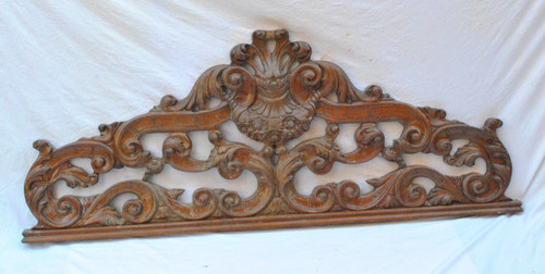 Vecchio enorme fregio legno - vecchio,