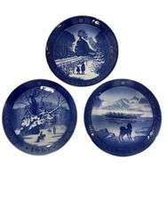 Tre Targhe Royal Copenhagen Danimarca 1967, 1968 e 1973 - Vintage e ritirate