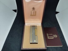 Accendino a gas Dunhill Rolla vintage argento 2 linee con scatola
