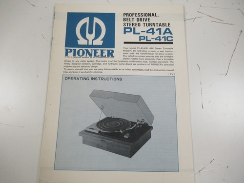 Pioneer 41a 41c - pioneer, pl-41a