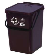 Pattumiera raccolta differenziata umido secchio bidone coperchio 10 lt marrone