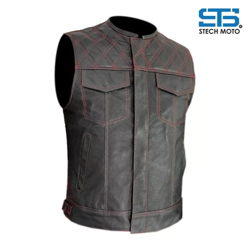 Gilet moto pelle - gilet,