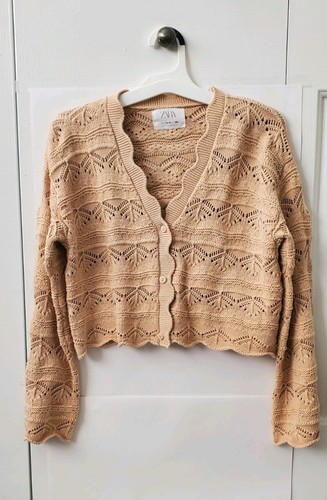 Cardigan zara maglia beige - cardigan,