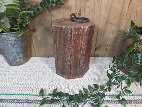 Fermaporta colonna legno - a, in