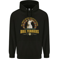 Felpa con cappuccio A Bull Terrier cane uomo 80% cotone
