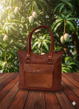 Borsa tote in pelle di capra