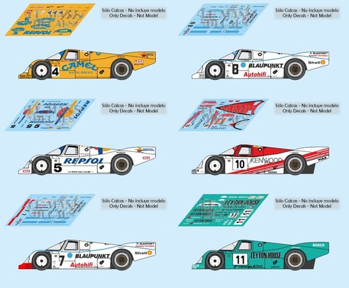 Decals porsche 962c mans - le,