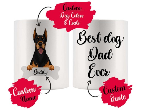 Personalized doberman dog mom - dog,