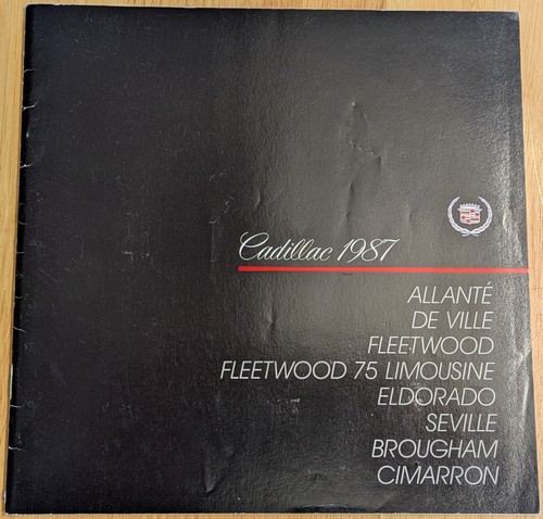 Cadillac 1987 range - cadillac, brochure