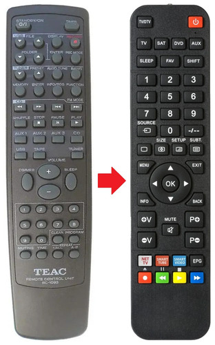 Telecomando adatto per teac - adatto,