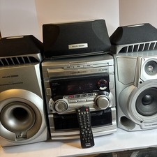 Philips FW-P78 Mini Impianto HiFi 80 Watt Vintage con Telecomando 6 Altoparlanti