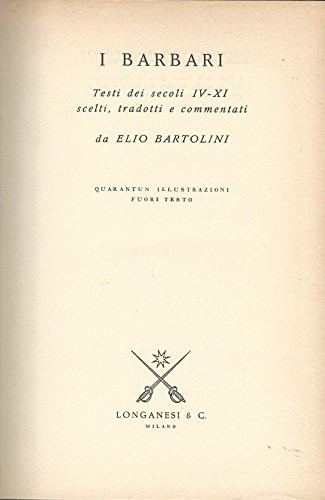 Barbari testi dei secoli - i,