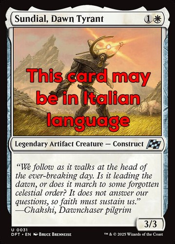 Mtg sundial dawn tyrant - sundial,,