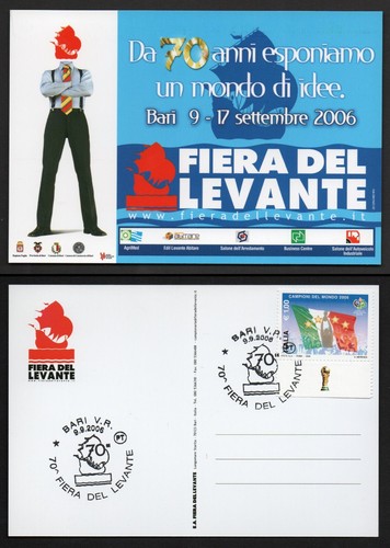 Cartolina fiera del levante - fiera,