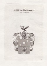 1830 Uccello Uccello Di Pietra Stemma Incisione In Rame Araldica