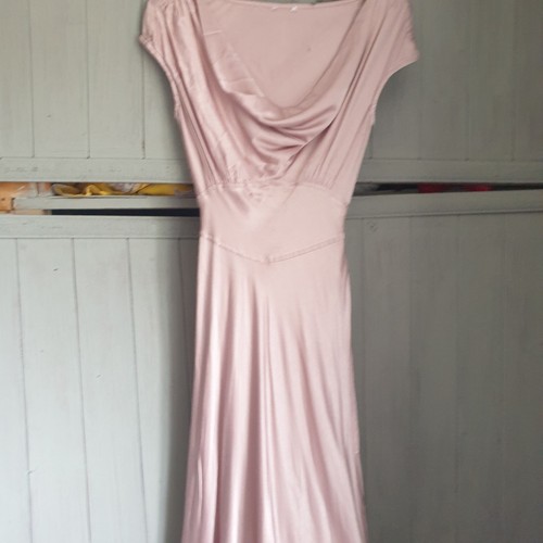 Abito lungo rosa raso - lungo,