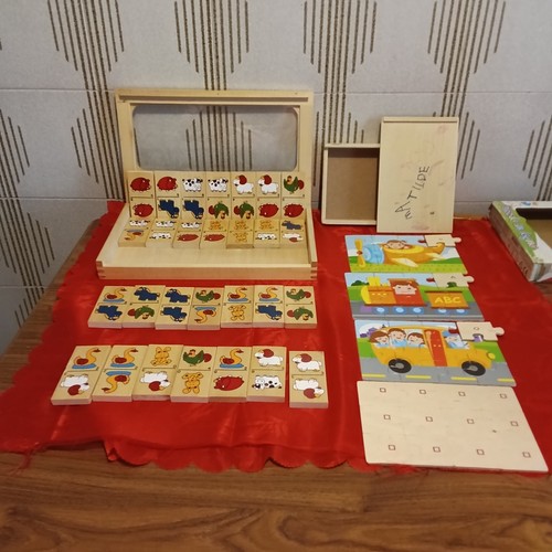 Gioco domino bimbo legno
