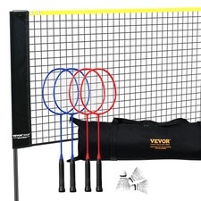 VEVOR Set Rete da Badminton Tennis Set Rete Portatile Pallavolo Esterno 606cm
