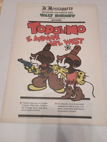 Topolino minnie nel west - topolino,