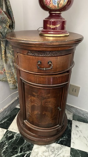 Coppia comodini antichi legno - comodini,