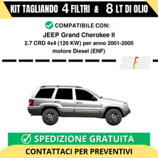 Tagliando per JEEP Grand Cherokee II 2.7 CRD 4x4 120 kw - 8 Lt di Selenia + 4...
