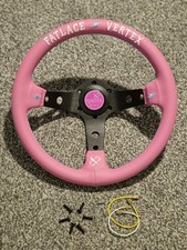 Fatlace Vertex Rosa JDM Drift Piatto Profondo Volante Sim Racing Mx5 Fanatec BN