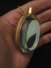 Flacone Fissato Sotto Vetro Palazzo Parigi 1900 Ottone Dorato