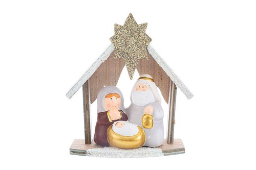 Presepe ceramica legno - e,