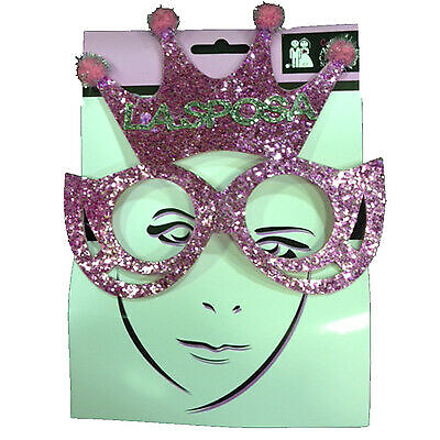 Occhiali glitterati rosa con