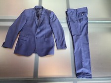 DOUBLE BRIAN & BARRY ABITO COMPLETO UOMO BLU 100% LANA LEGGERO SIZE 50