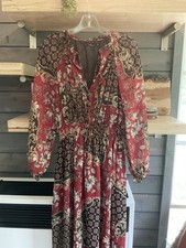 ZARA BASIC MIDI KLEID BLUMEN