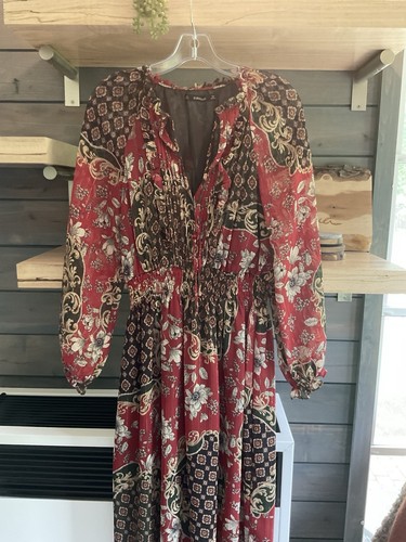 Zara basic midi kleid blumen - zara,