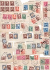 BELLISSIMO LOTTO MARCHE DA BOLLO SU FRAMMENTO VITTORIO EMANUELE REGNO D'ITALIA