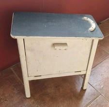 Sgabello Lustrascarpe Vintage anni 60 Con Due Cassettini - Condizioni originali