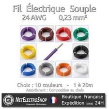 Fil électrique souple 24 AWG