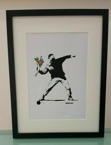 Banksy flower thrower print - print, of