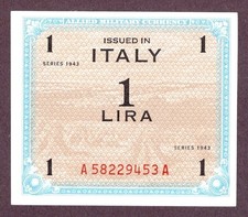 ITALIA Banconota 1 LIRE 1943
