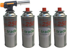 CANNELLO Mini BRUCIATORE Torcia Saldatore Gas Fiamma OSSIDRICA + 4 CARTUCCE a Ga