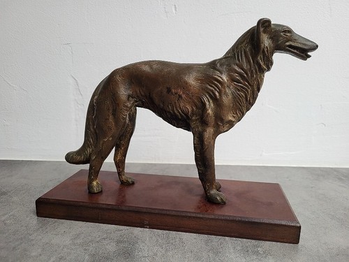 Scultura bronzo cane - in,