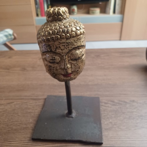 Antica testa buddha in - testa, di