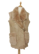 Gilet lungo da donna, beige