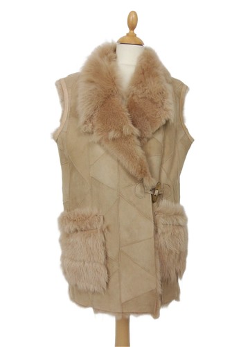 Gilet lungo donna beige - lungo, donna,